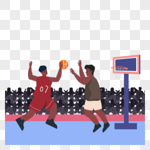 篮球比赛运动人物插画图片