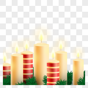 圣诞红色条纹蜡烛图片