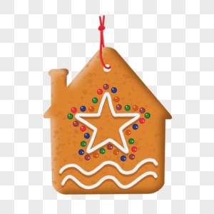 五角星图案圣诞姜饼屋图片