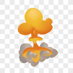 游戏爆炸效果橙色蘑菇云图片