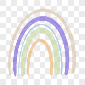 彩色可爱条纹水彩波西米亚风格彩虹图片