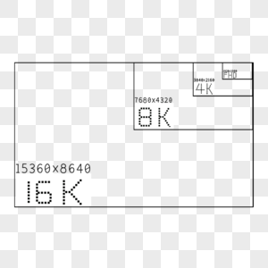 超高分辨率像素对比框清晰度框架图片