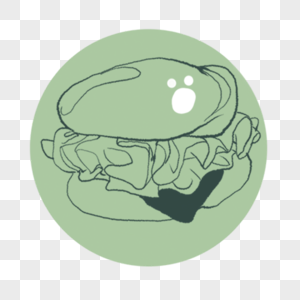 美味汉堡卡通图标图片