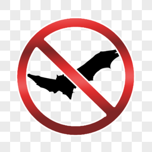 禁止符号黑色飞行蝙蝠图片