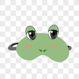 可爱动物睡眠眼罩绿色青蛙图片