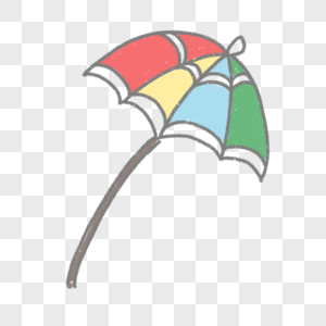 卡通夏季彩色遮阳伞图片
