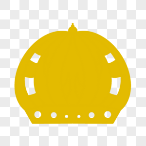 椭圆形镂空花纹金色简单皇冠图片
