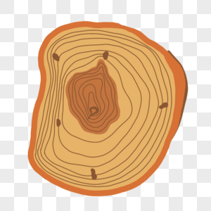 变形的棕色树木年轮图片