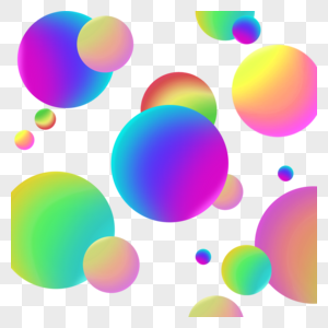 彩色立体小球图片
