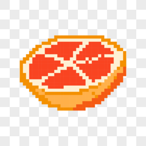 像素游戏水果切开的柚子图片