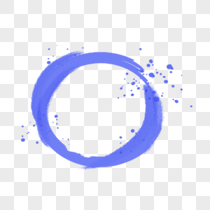 蓝色抽象圆环水彩边框图片