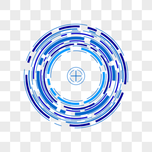 蓝色圆形科技边框图片