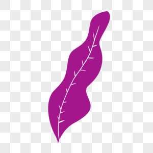 紫色长条树叶装饰图案图片