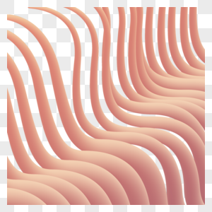 手绘圆柱形线条抽象3d波浪图片