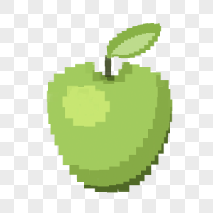 像素游戏水果绿色苹果图片