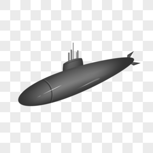 简约军事潜水艇潜水工具平面剪贴画图片