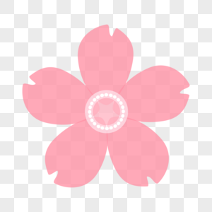 弧形粉色可爱樱花花瓣图片