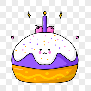 蜡烛蛋糕卡通生日剪贴画图片