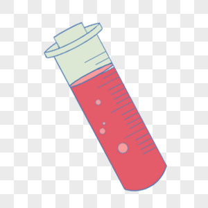 科学教育元素红色液体试管图片