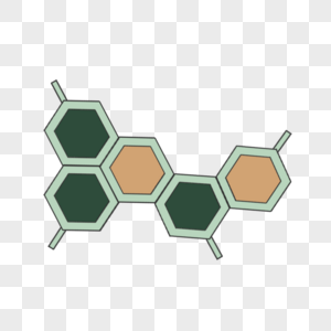 绿色蜂窝图案科学教育元素剪贴画图片