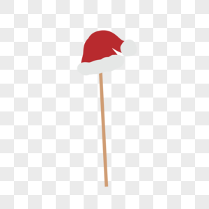 白色红色简约可爱圣诞帽子高清图片