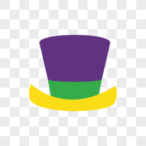 狂欢节可爱紫色高筒帽高清图片