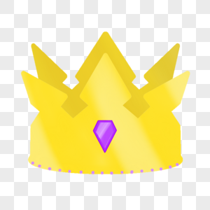 紫色菱形宝石卡通金色皇冠图片
