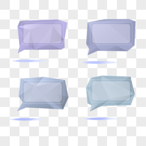 多边形立体紫色对话框图片