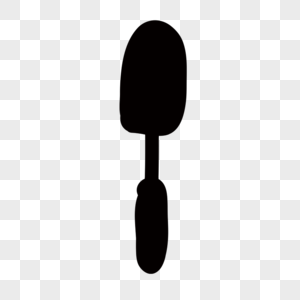 勺子简单黑色图片