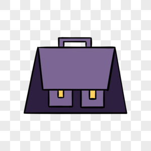 紫色公文包装饰元素图片