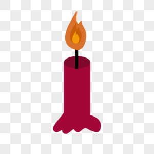 红色圣诞蜡烛装饰图形图片