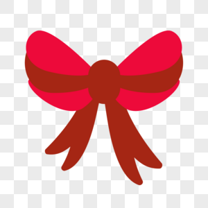 红色可爱卡通蝴蝶结装饰图形图片