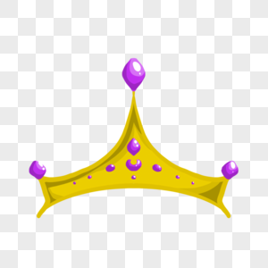 紫色钻石三角形卡通金色皇冠图片