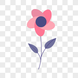 粉色椭圆花瓣可爱春天花朵图片