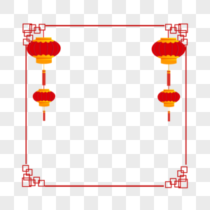 红色灯笼边框高清图片