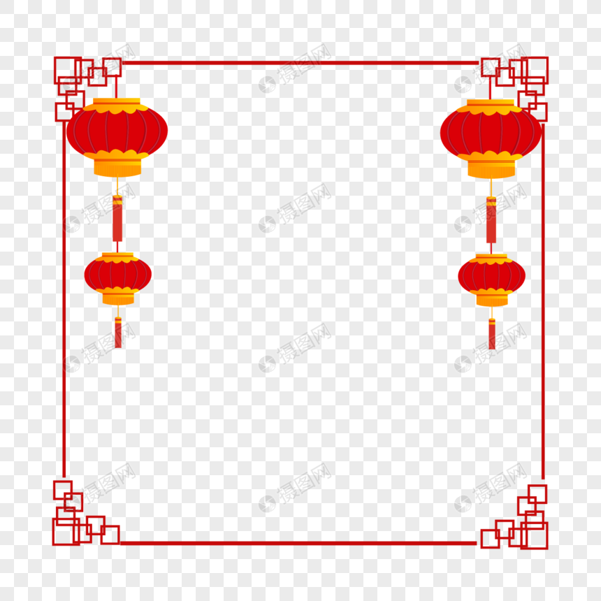 红色灯笼边框图片