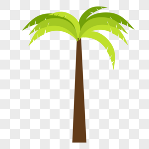 绿色卡通椰子树高清图片