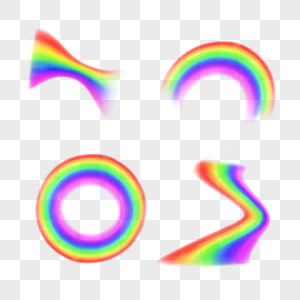 圆形变换彩虹光谱图片
