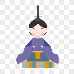 日式紫色袍子卡通人物高清图片