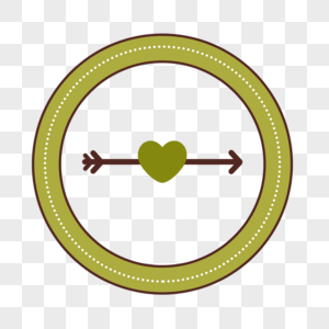 绿色圆形爱心情人节装饰图片