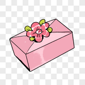 情人节红色花朵礼物盒图片