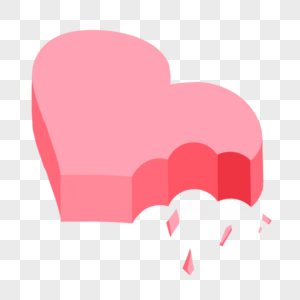 情人节红色心形蛋糕图片