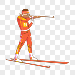 滑雪射击比赛图片
