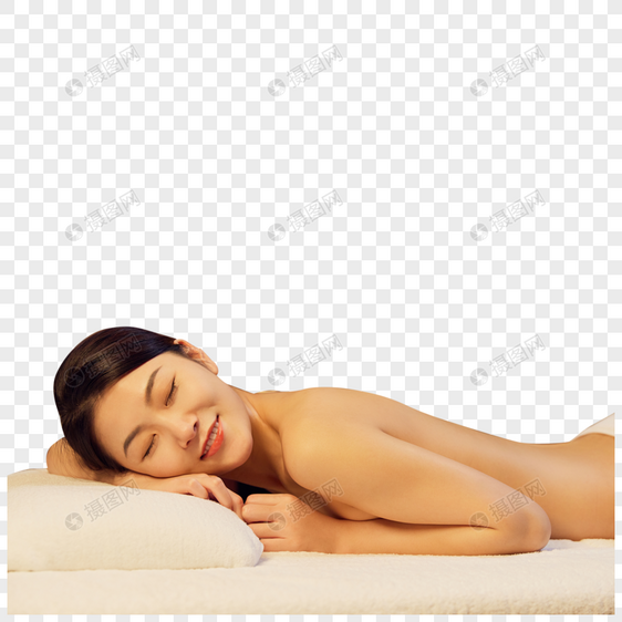 女性精油spa背部展示图片