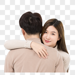 韩系情侣幸福拥抱素材高清图片素材
