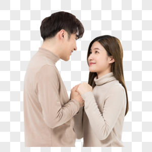 韩系情侣幸福拥抱青年高清图片素材