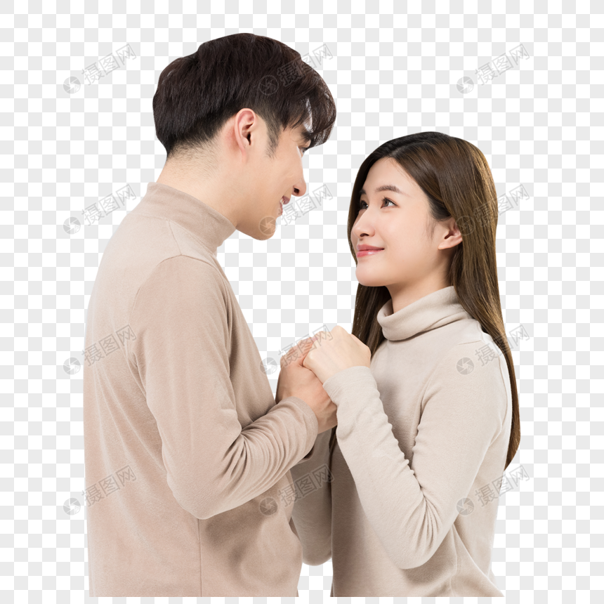 韩系情侣幸福拥抱图片