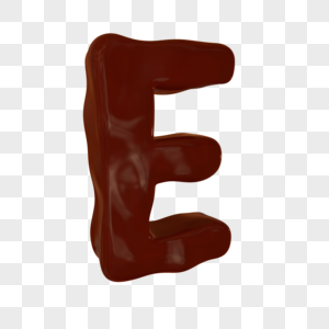创意巧克力字母E高清图片