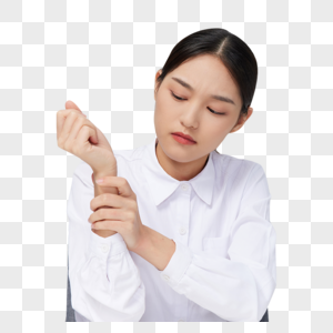 女性亚健康手腕疼痛图片