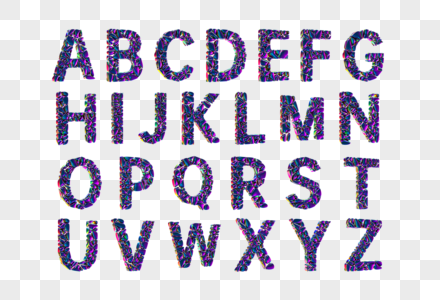 创意酸性立体字母套图图片